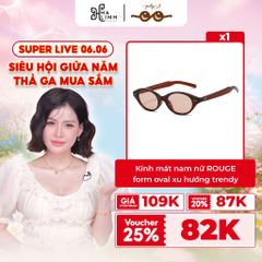 [Võ Hà Linh x Kính Mắt July] Kính mắt thời trang nam nữ kính mát ROUGE form oval cá tính July Eyewear KR05