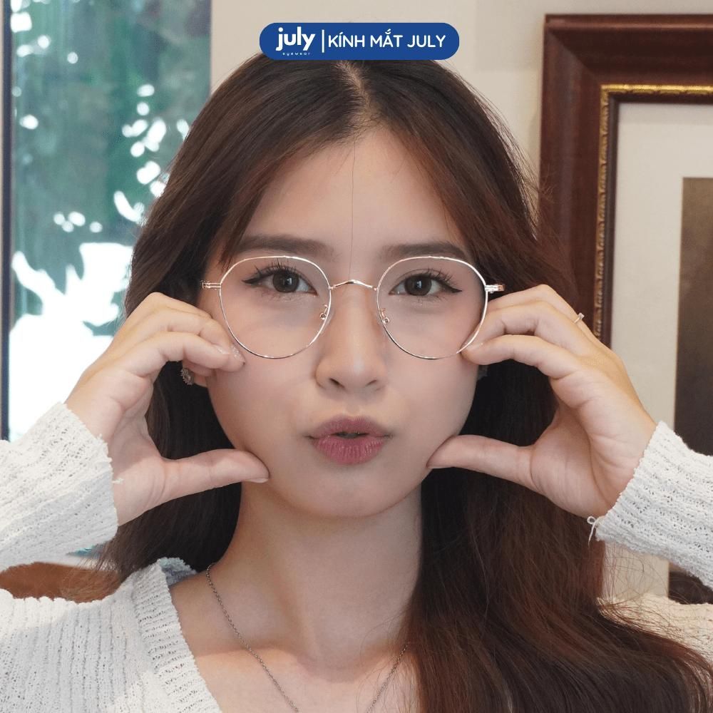 [8623] Gọng kính cận đa giác nữ Kính Mắt Thời Trang kim loại mảnh chắc chắn, thời trang July Eyewear - 20024