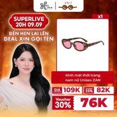 [Võ Hà Linh x Kính Mắt July] Kính mát thời trang nam nữ Unisex ZAN Kính mắt July - KR08