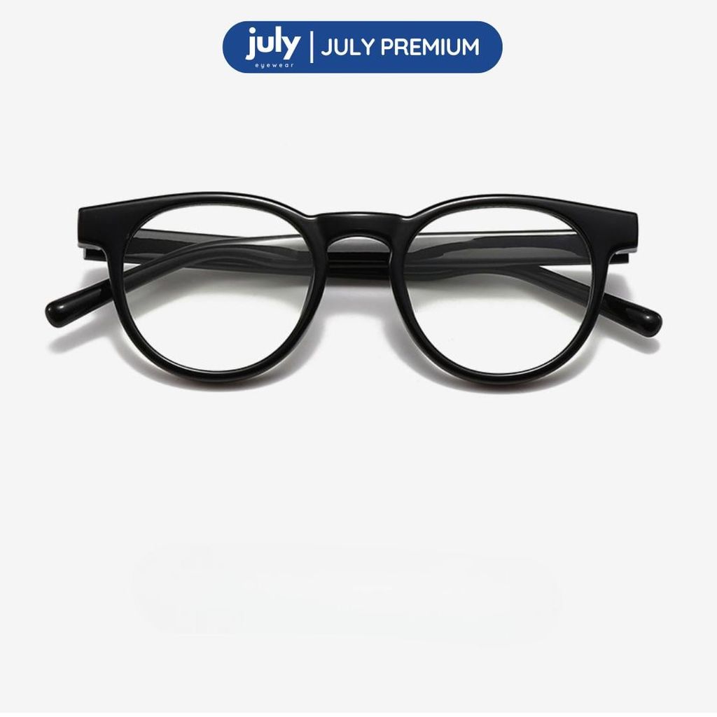 [NOVA] Gọng Kính Cận Nam Nữ Kính Mắt Thời Trang Cao Cấp form tròn cốt kim loại July Eyewear Premium - TR8624