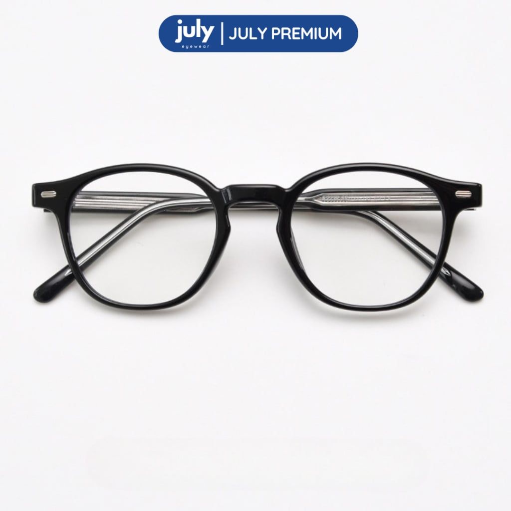 [AURA] Gọng Kính Cận Nam Nữ Kính Mắt Thời Trang Cao Cấp form thiên vuông cốt kim loại phối nhựa July Eyewear - 0178