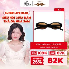 [Võ Hà Linh x Kính Mắt July] Kính mát nam nữ VIPER thời trang dáng oval bo tròn ngầu, phong cách July Eyewear 6235