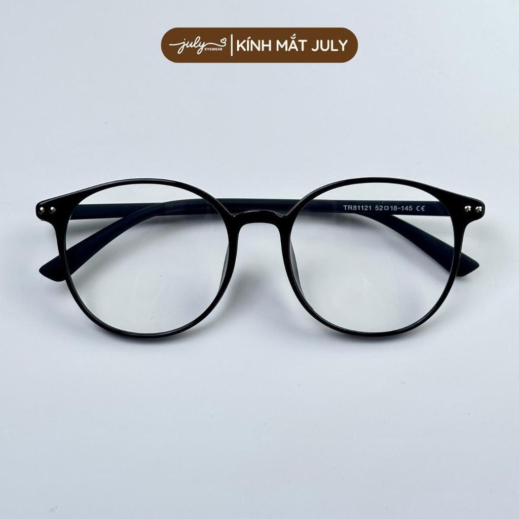 Gọng Kính Cận Nữ Nhựa Dẻo VEE Form Tròn To Hợp Nhiều Dáng Mặt Kính Mắt July Eyewear