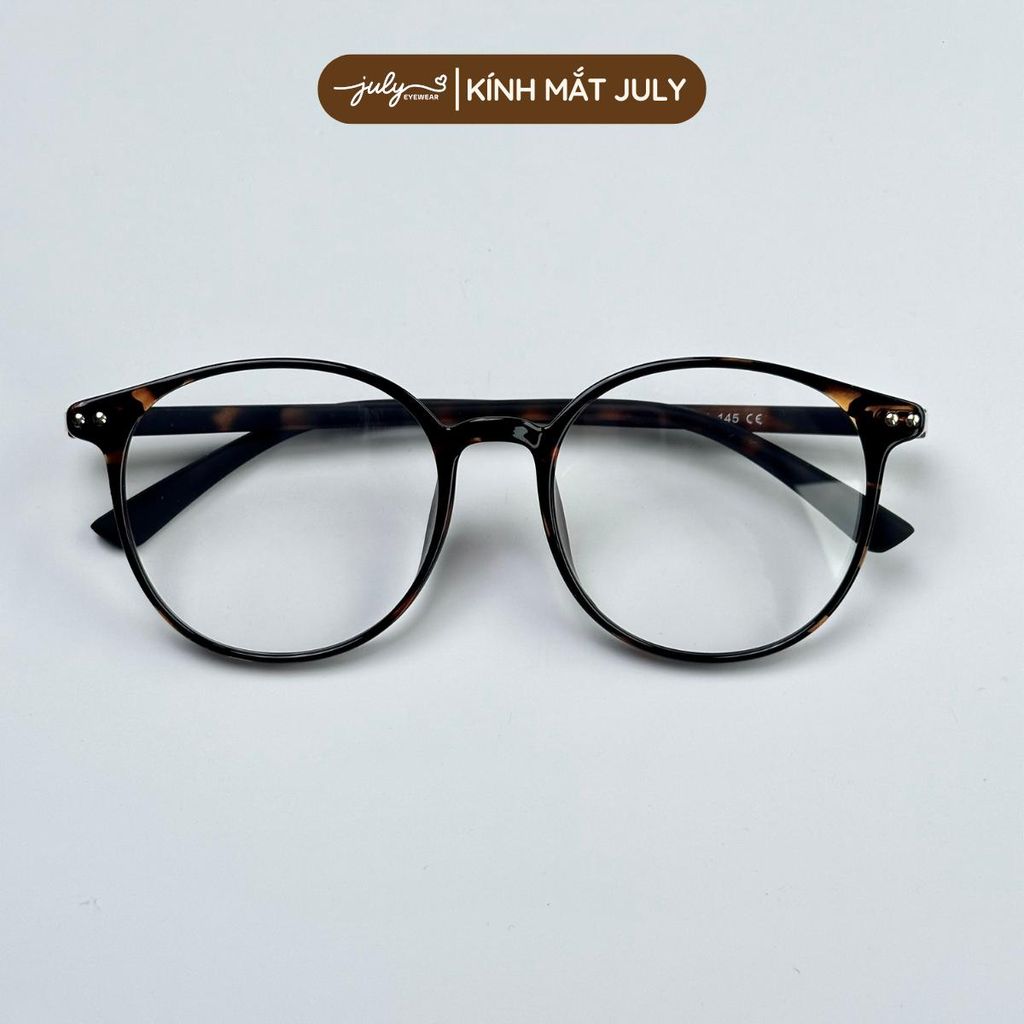 Gọng Kính Cận Nữ Nhựa Dẻo VEE Form Tròn To Hợp Nhiều Dáng Mặt Kính Mắt July Eyewear