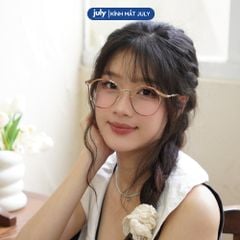[8634] Gọng kính cận nam nữ form tròn vát đa giác Kính mắt July - 83032