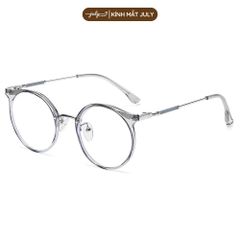 Gọng Kính Cận Nữ Form Tròn Nhựa Phối Kim Loại Trẻ Trung, Dễ Đeo Mắt Kính July Eyewear 8636