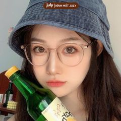 Gọng kính cận nữ oval lõi kim loại phong cách Hàn Quốc dễ đeo hợp với nhiều dáng mặt kính oval Voi Bàn Tay