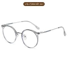 [8636] Gọng Kính Cận Nữ Form Tròn Nhựa Phối Kim Loại Trẻ Trung, Dễ Đeo Mắt Kính July Eyewear - 30224