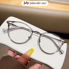 Gọng kính cận nữ kính mắt mèo kim loại phối nhựa chắc chắn July Eyewear 8601 gọng kính mat meo Móc Khoá Tết kính  gọng tai Women kính  tròn bầu dục