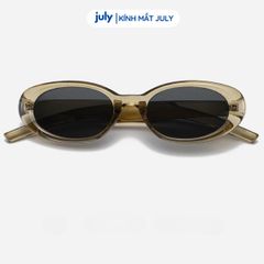 Kính mát nam nữ thời trang dáng oval bo tròn ngầu, phong cách July Eyewear