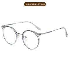 [8636] Gọng Kính Cận Nữ Form Tròn Nhựa Phối Kim Loại Trẻ Trung, Dễ Đeo Mắt Kính July Eyewear - 30224