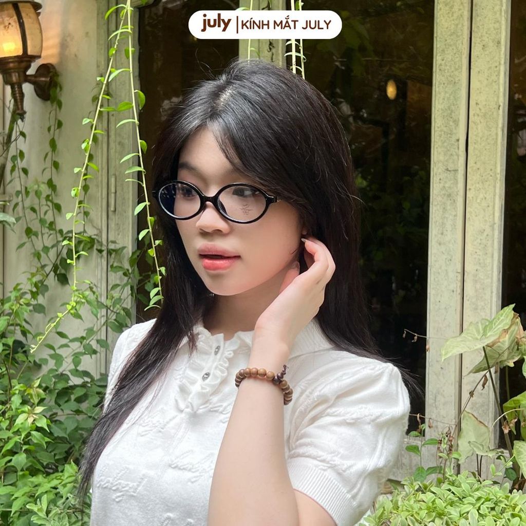 Gọng kính cận nữ dáng oval phong cách Y2K Hàn Quốc hot trend 8618 Mắt Kính Titan Kính Mắt Tròng Kính Tết kính  oval da beo Pin