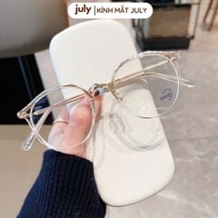 [8634] Gọng kính cận nam nữ form tròn vát đa giác Kính mắt July - 83032