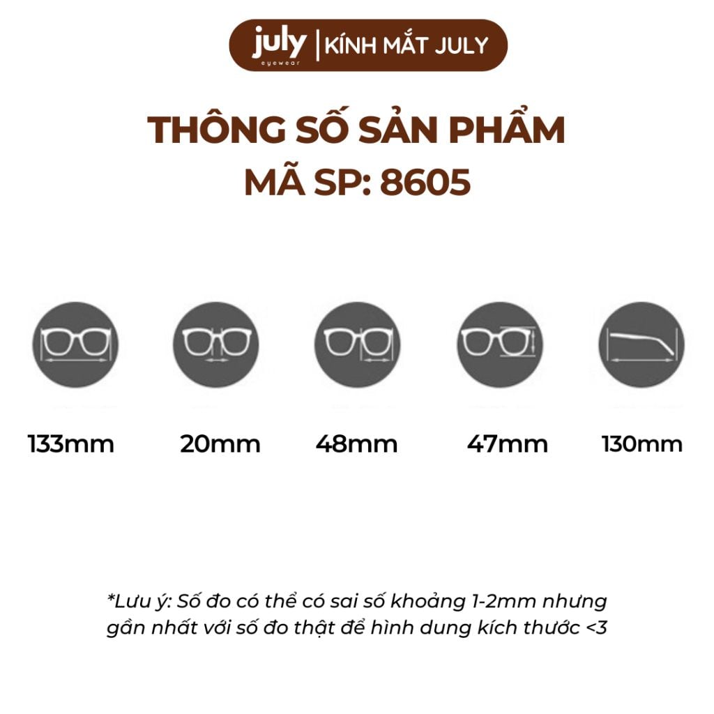 [8605] Gọng kính cận nữ kính mắt thời trang dáng oval thiên vuông kim loại phối nhựa - Kính Mắt July 21100