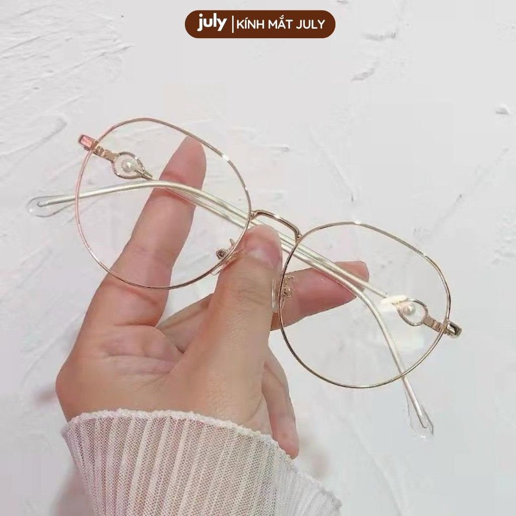 Gọng kính cận nữ mắt tròn gọng mảnh đính đá dễ đeo hợp với nhiều dáng mặt kính oval Voi Women
