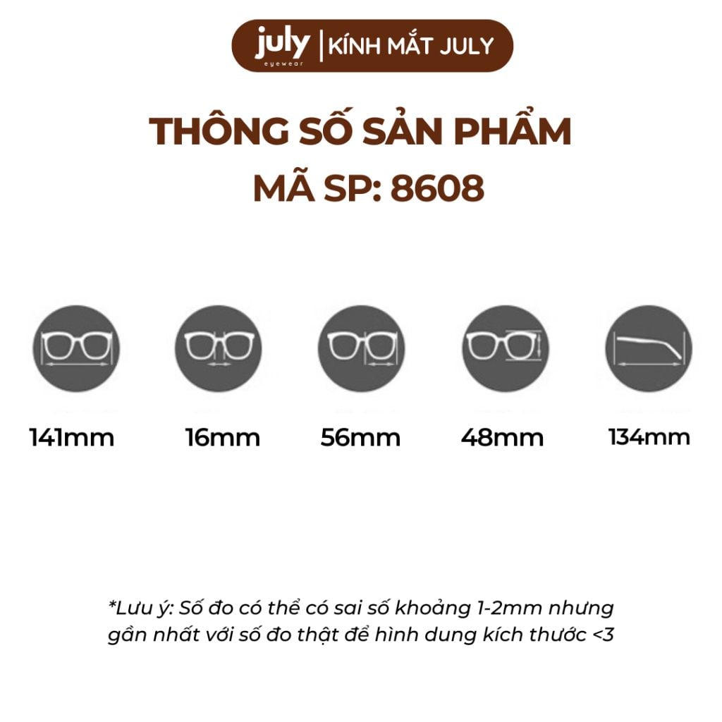 [8608] Gọng kính cận nữ oval kính mắt thời trang kim loại phối nhựa phong cách Hàn Quốc dễ đeo - Kính Mắt July 6254