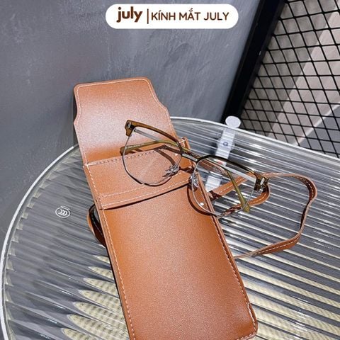 Túi da đựng kính có dây đeo thời trang - Kính Mắt July