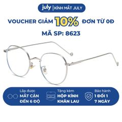[8623] Gọng kính cận đa giác nữ Kính Mắt Thời Trang kim loại mảnh chắc chắn, thời trang July Eyewear - 20024