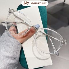 [8635] Gọng kính cận nữ form tròn kim loại phối nhựa TR90 phong cách trẻ trung, tri thức - Kính mắt July 01288