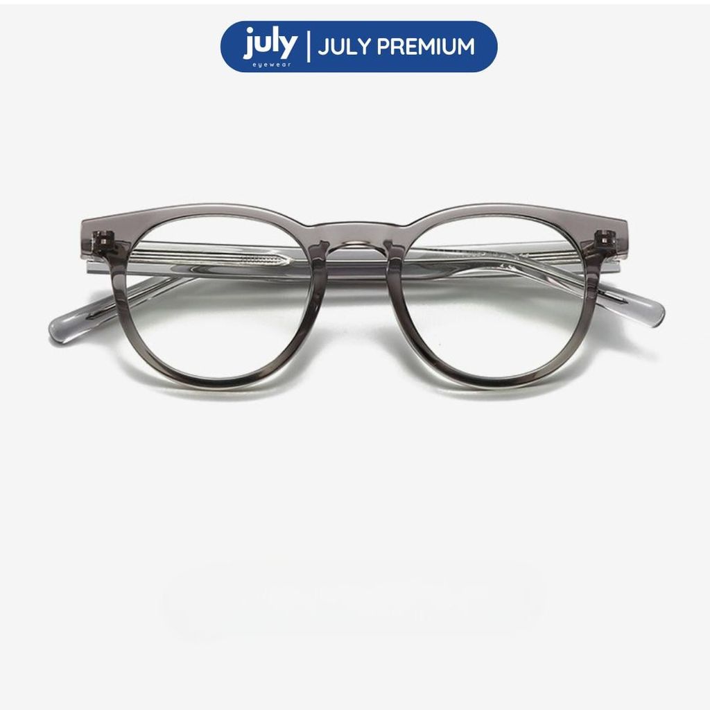 [NOVA] Gọng Kính Cận Nam Nữ Kính Mắt Thời Trang Cao Cấp form tròn cốt kim loại July Eyewear Premium - TR8624