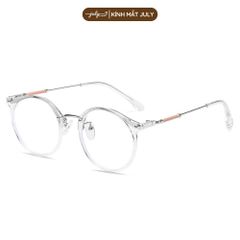 Gọng Kính Cận Nữ Form Tròn Nhựa Phối Kim Loại Trẻ Trung, Dễ Đeo Mắt Kính July Eyewear 8636