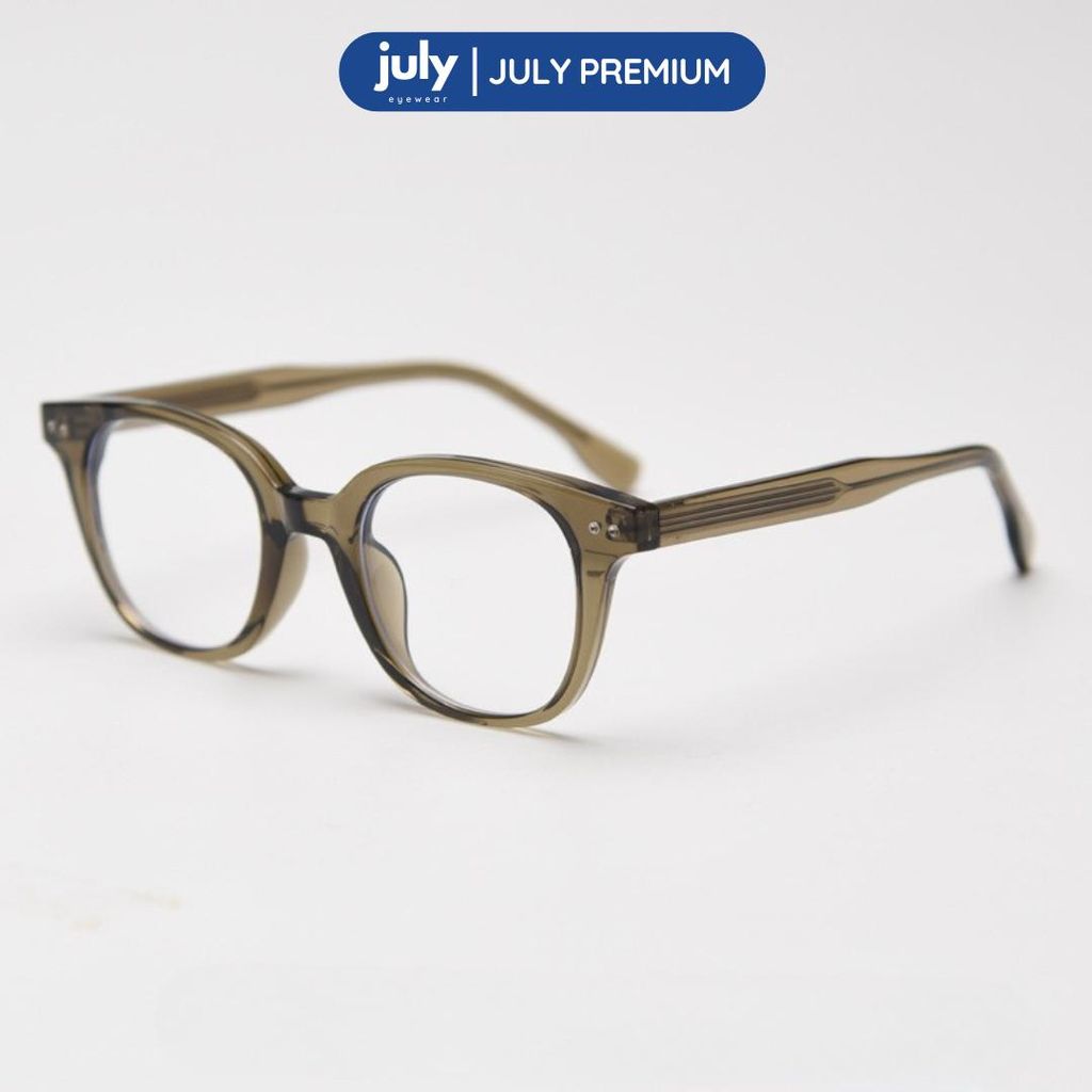 Gọng Kính Cận Nam Nữ Cao Cấp PRINCE form vuông cốt kim loại trẻ trung July Eyewear Premium
