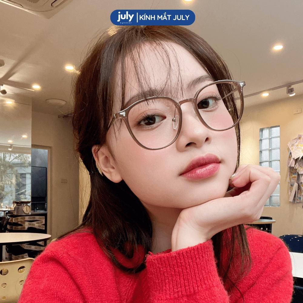 [8603] Gọng kính cận nữ Kính Mắt thời trang dáng oval thiên vuông khung nhựa phối kim loại nhẹ, phong cách Hàn Quốc - Kính Mắt July 72598