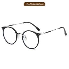 [8636] Gọng Kính Cận Nữ Form Tròn Nhựa Phối Kim Loại Trẻ Trung, Dễ Đeo Mắt Kính July Eyewear - 30224