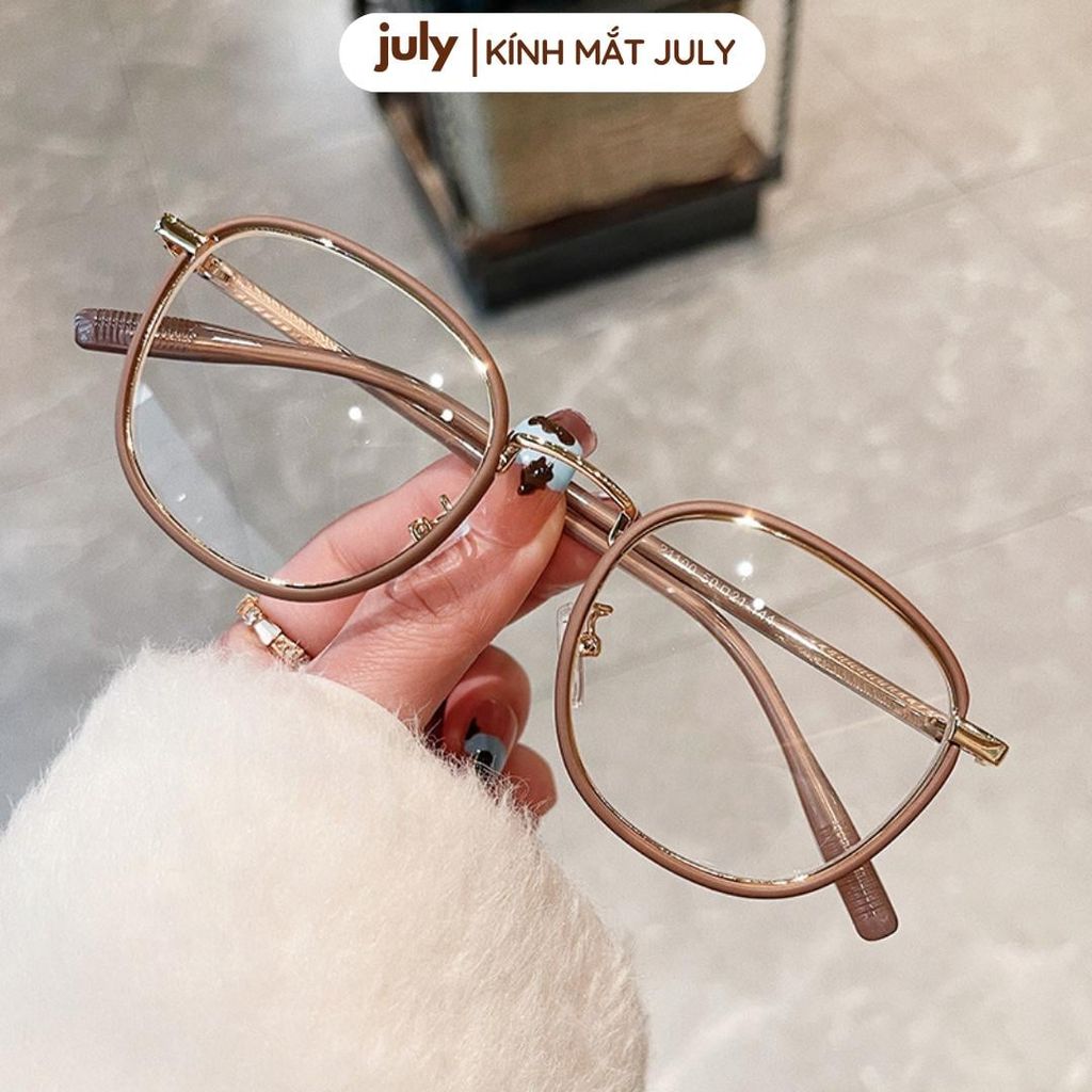 Gọng kính cận nữ oval thiên vuông lõi kim loại bọc nhựa chắc chắn, bền bỉ hợp nhiều dáng mặt Mắt Kính JL05