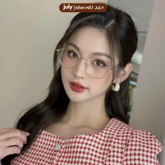 Gọng kính cận nữ mắt tròn gọng mảnh dễ đeo hợp với nhiều dáng mặt kính oval Voi
