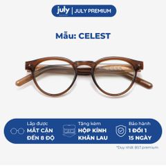 [CELEST] Gọng Kính Cận Nam Nữ Kính Mắt Thời Trang Form tròn cốt kim loại chắc chắn hợp mặt nhỏ July Eyewear - TR8634