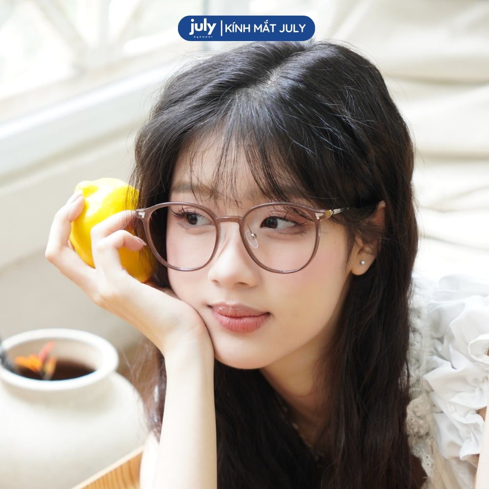 [8603] Gọng kính cận nữ Kính Mắt thời trang dáng oval thiên vuông khung nhựa phối kim loại - Kính Mắt July 72598