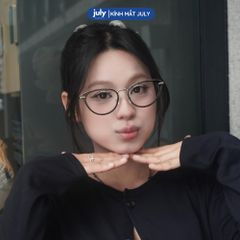 [8617] Gọng kính cận mắt mèo nữ kính mắt thời trang chất liệu nhựa phối kim loại cứng cáp kiểu dáng thời trang - Kính Mắt July 89013