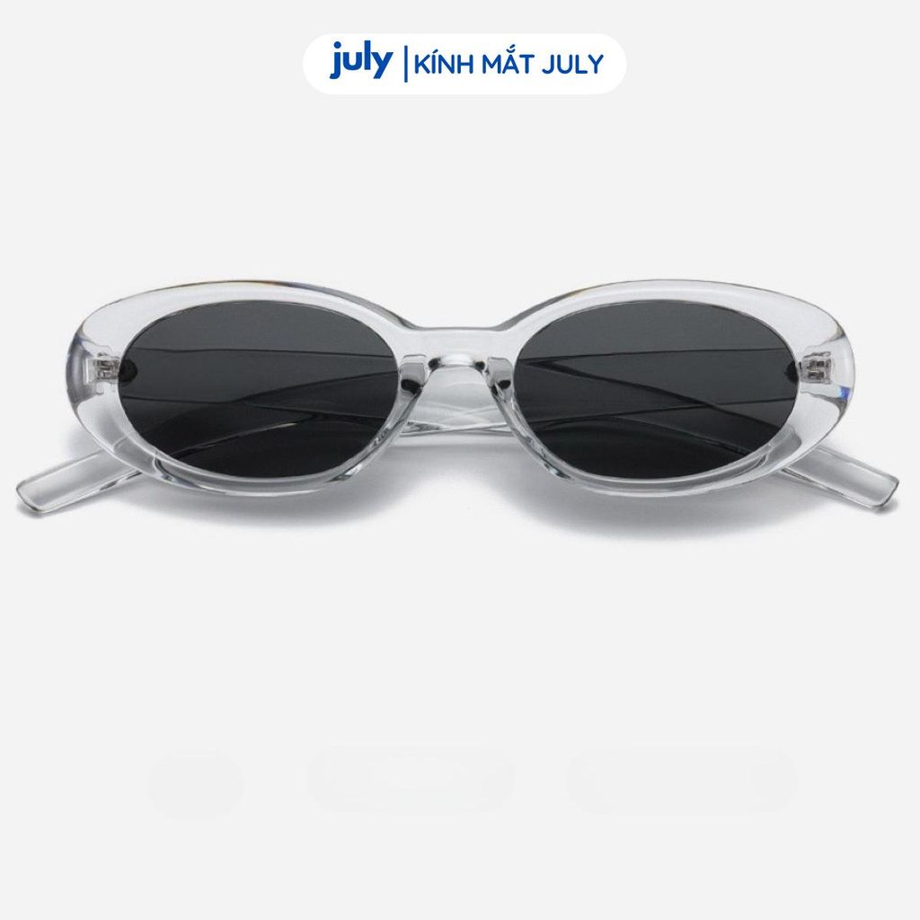 Kính mát nam nữ thời trang dáng oval bo tròn ngầu, phong cách July Eyewear
