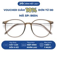 [8604] Gọng kính cận nữ Kính mắt thời trang form oval thiên tròn tròn kim loại phối nhựa chắc chắn - Kính Mắt July 83083