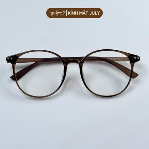 Gọng Kính Cận Nữ Nhựa Dẻo VEE Form Tròn To Hợp Nhiều Dáng Mặt Kính Mắt July Eyewear