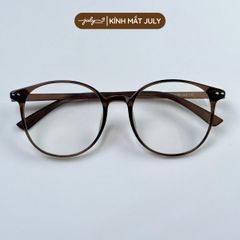 Gọng Kính Cận Nữ Nhựa Dẻo VEE Form Tròn To Hợp Nhiều Dáng Mặt Kính Mắt July Eyewear