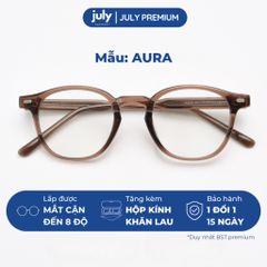 [AURA] Gọng Kính Cận Nam Nữ Kính Mắt Thời Trang Cao Cấp form thiên vuông cốt kim loại phối nhựa July Eyewear - 0178