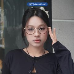 [8617] Gọng kính cận mắt mèo nữ kính mắt thời trang chất liệu nhựa phối kim loại cứng cáp kiểu dáng thời trang - Kính Mắt July 89013