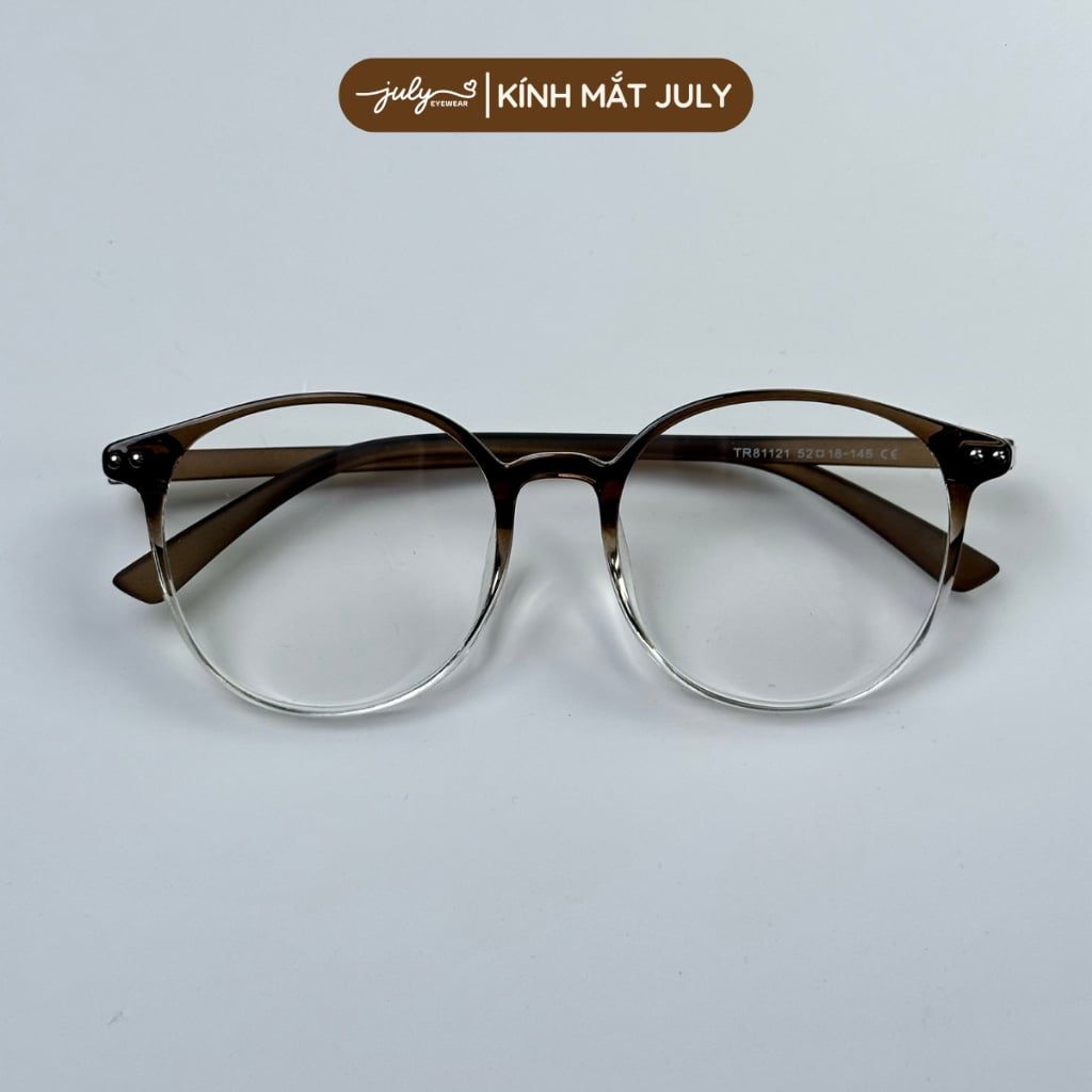 [VEE] Gọng Kính Cận Nữ Kính Mắt Thời Trang Nhựa Dẻo Form Tròn To Hợp Nhiều Dáng Mặt Kính Mắt July Eyewear - TR81121