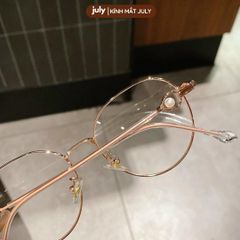 Gọng kính cận nữ mắt tròn gọng mảnh đính đá dễ đeo hợp với nhiều dáng mặt kính oval Voi Women