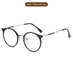 Gọng Kính Cận Nữ Form Tròn Nhựa Phối Kim Loại Trẻ Trung, Dễ Đeo Mắt Kính July Eyewear 8636
