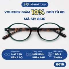Gọng kính cận nữ dáng oval phong cách Hàn Quốc trẻ trung 8616 Kính Mắt Tròng Kính Tết Titan kính  oval da beo kính  tròn bầu dục