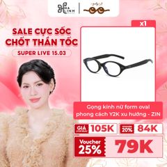 [Võ Hà Linh x Kính Mắt July] Gọng kính nữ form oval phong cách Y2K xu hướng - Kính Mắt July ZIN 20267