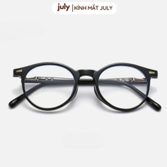 [Võ Hà Linh x Kính Mắt July] COMBO 2 Gọng kính nam nữ dáng tròn nhựa cao cấp lõi kim loại unisex hợp nhiều dáng mặt 8613
