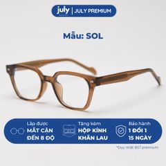 Gọng Kính Cận Nam Nữ SOL Form vuông cốt kim loại chắc chắn, thời trang July Eyewear