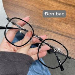 Gọng kính cận nam nữ form oval thiên vuông hợp nhiều dáng mặt - Kính Mắt July 8633 Titan
