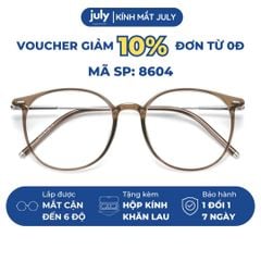 [8604] Gọng kính cận nữ Kính mắt thời trang form oval thiên tròn tròn kim loại phối nhựa chắc chắn basic - Kính Mắt July 83083