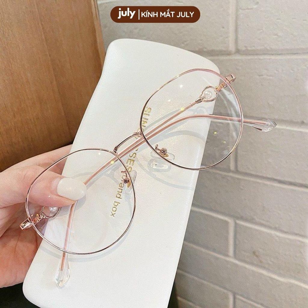Gọng kính cận nữ mắt tròn gọng mảnh đính đá dễ đeo hợp với nhiều dáng mặt kính oval Voi Women