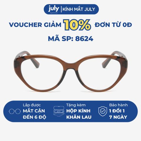 [8624] Gọng kính cận nữ Kính Mắt Thời Trang mắt mèo gọng nhựa phong cách cá tính July Eyewear - 81059